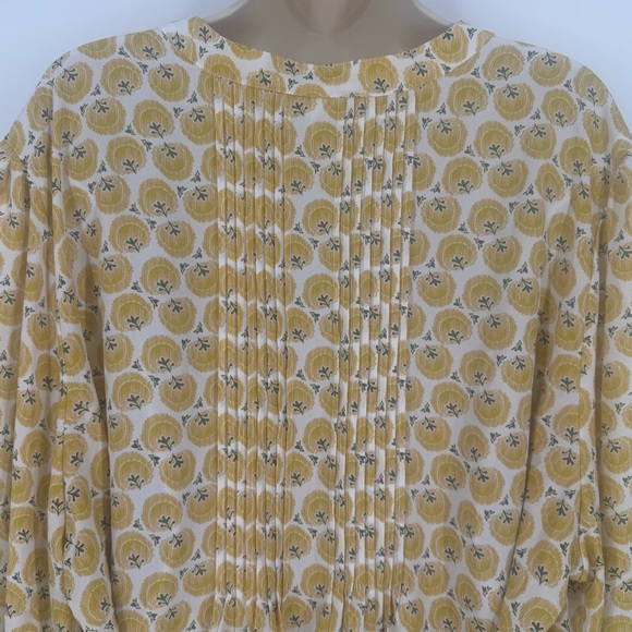 Melissa McCarthy Boho Floral Pintuck Tunic Top 2X Cottagecore Feminine Coastal - Picture 6 of 11